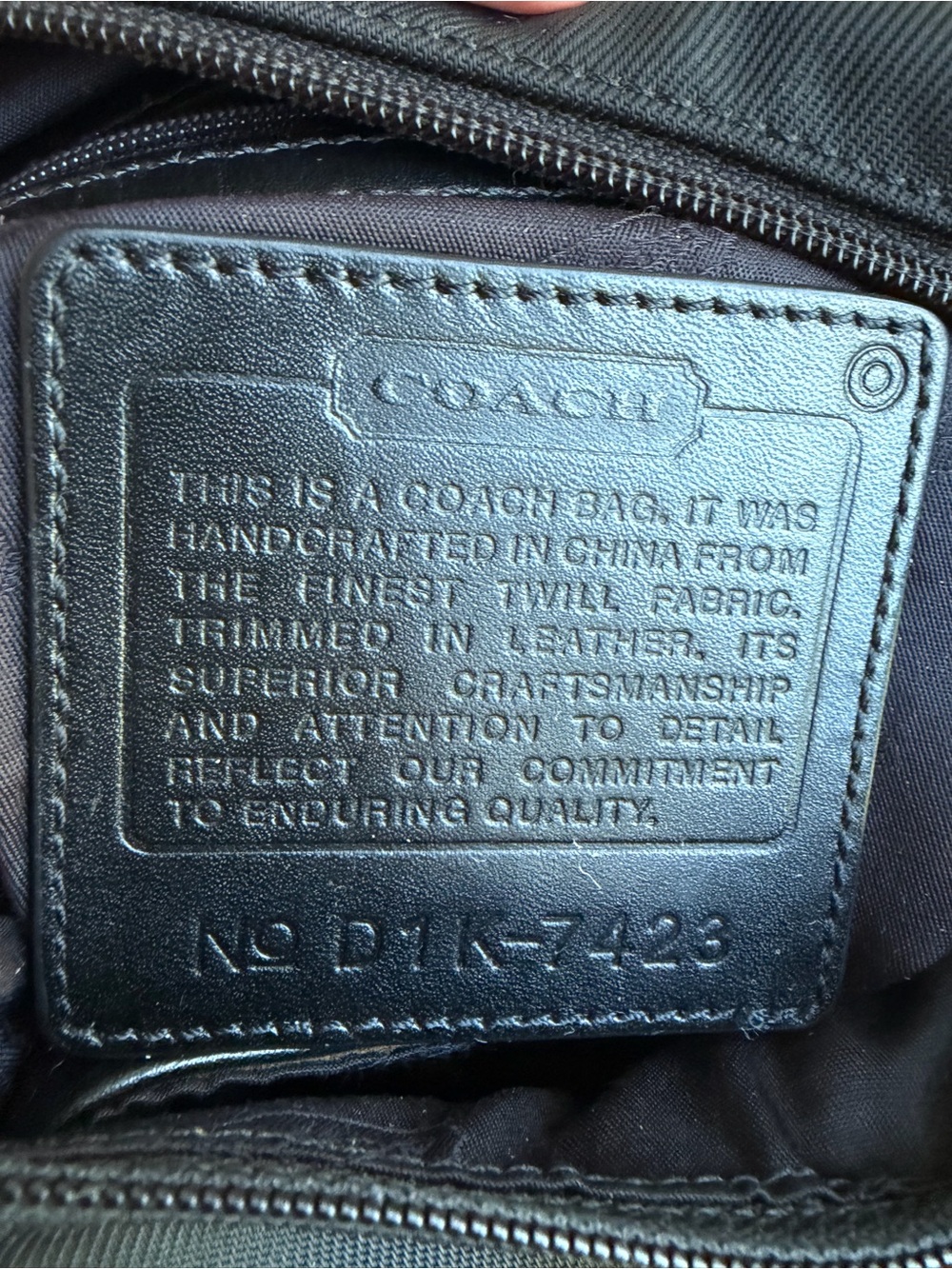 Vintage Coach Mercer Black Hobo Shoulder Bag - #7423 - Picture 5 of 6